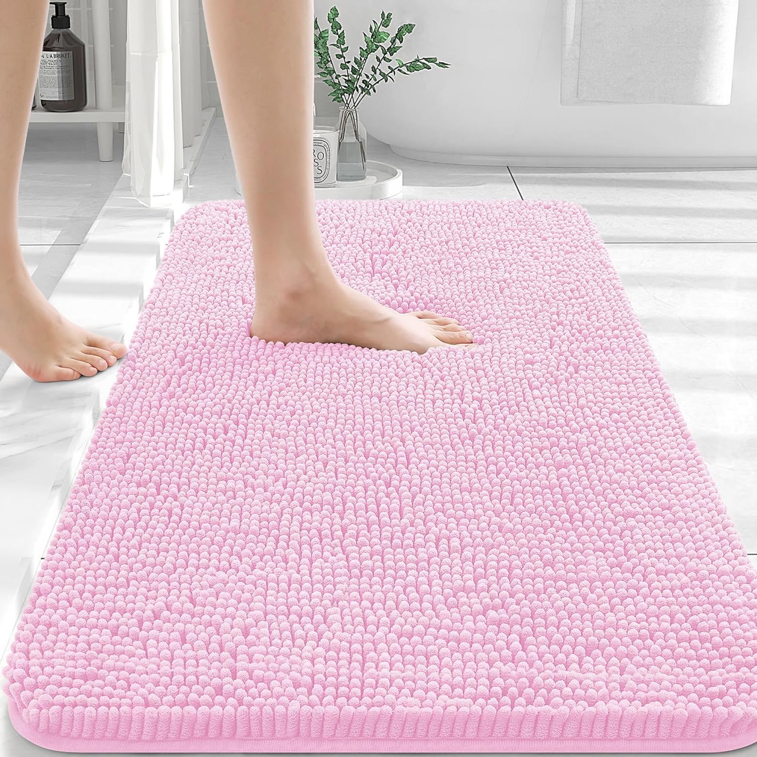 OLANLY Extra Soft Chenille Bath Rugs for Ultimate Comfort