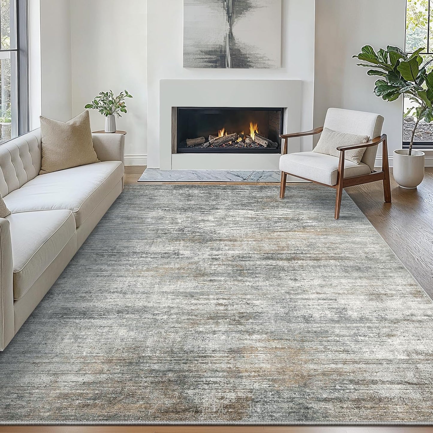 Bavni 5x7 Rug - Soft Modern Lightweight Area Rug for Home