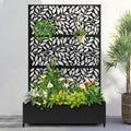 FENCY Metal Raised Garden Bed with Trellis - Mobile Planter for Vines