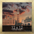 wallsthatspeak 12x12 Gold Picture Frame for Puzzles Posters Photos