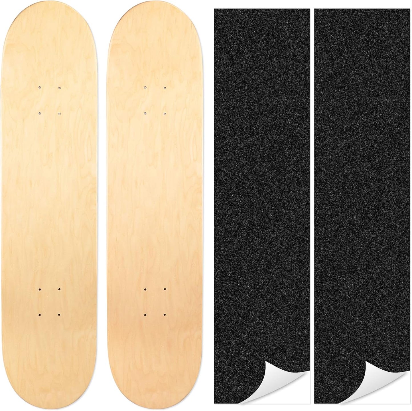 Maple Skateboard Decks Double Tail Light Decks with Grip Tape