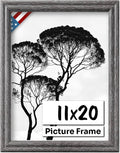 Barnwood Gray 11x20 Picture Frame.75 in Wide - Rustic Solid Wood Frame