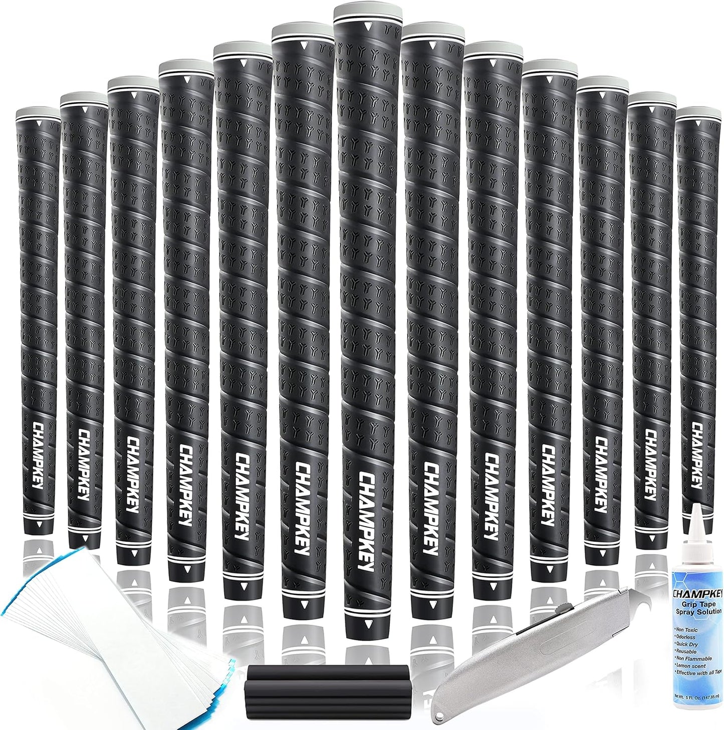 CHAMPKEY WRAP-Y Rubber Golf Grips for Enhanced Performance