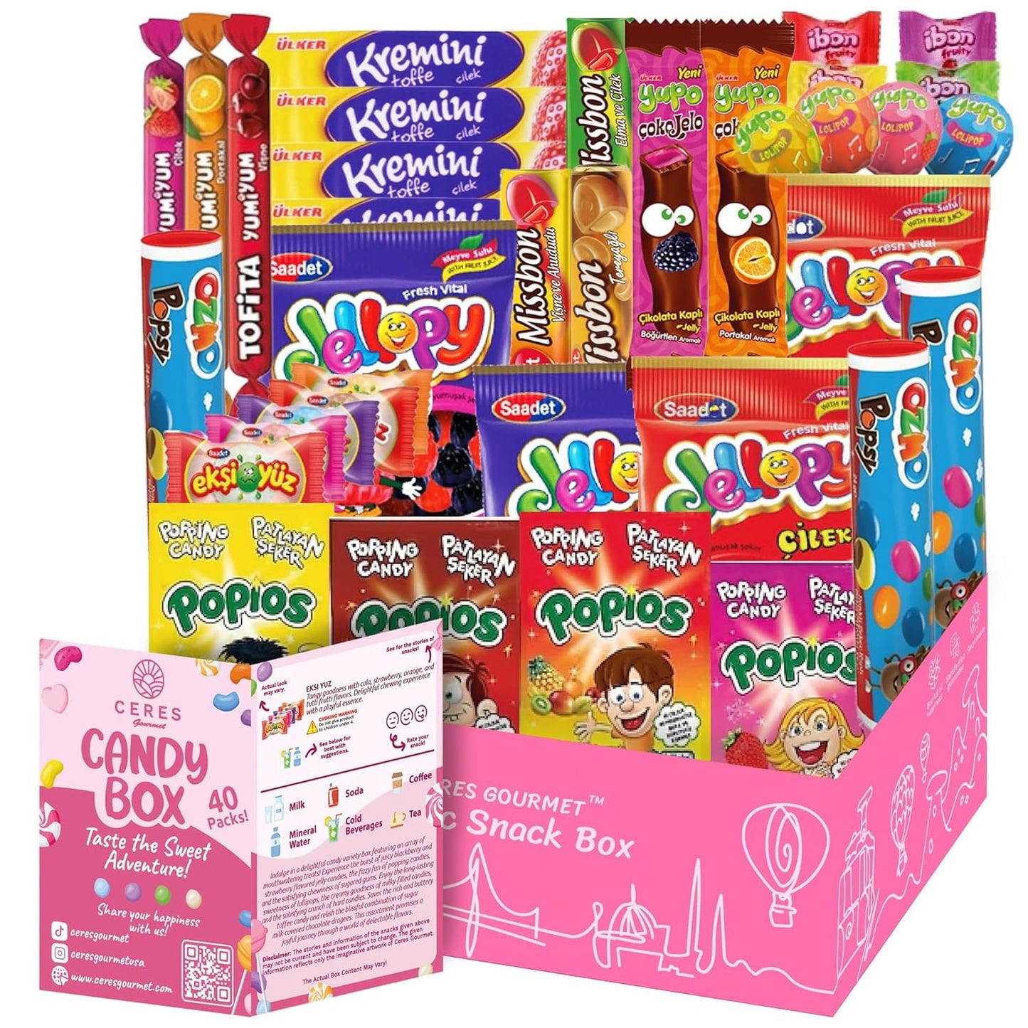 Exotic 40 Pcs Candy Variety Box for Mothers Day Delight