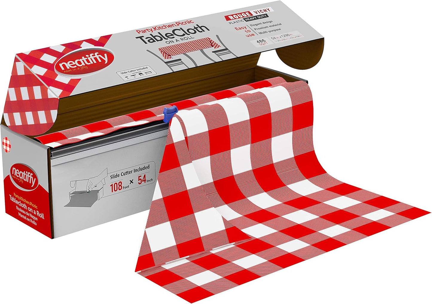 Neatiffy Disposable Plastic Table Cloth Roll for Every Occasion