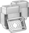 MontoPack Disposable Takeout Pans with Clear Lids - 2lb 100Pack