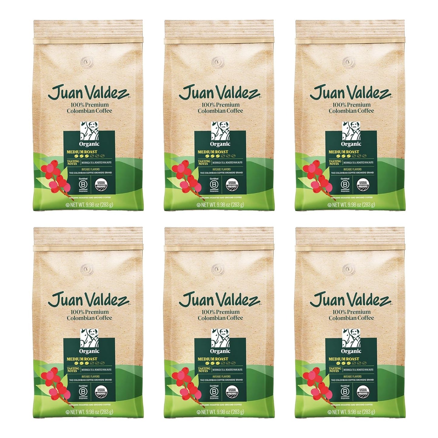 Juan Valdez Organic Ground Coffee - Balanced Roast 10 OZ Pack