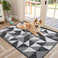 Large Door Mat Indoor 48x32 - Low-Profile Geometric Entry Mat