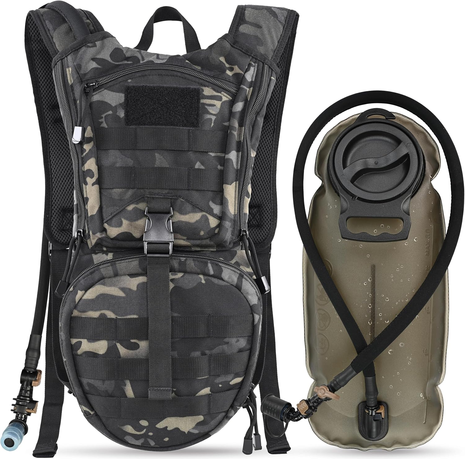 MARCHWAY Tactical Molle Hydration Pack for Outdoor Adventures