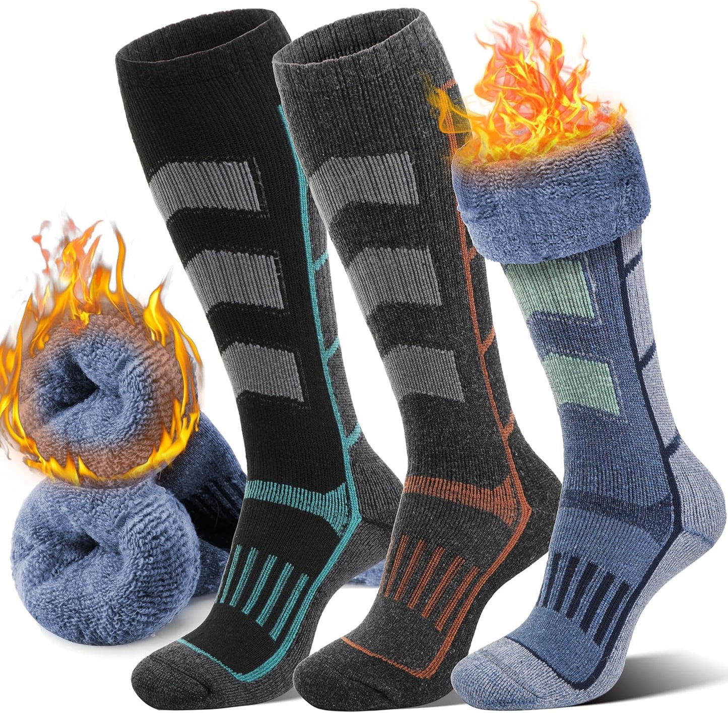 ANTISANG Merino Wool Thermal Knee High Socks