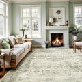 Vintage Area Rug 5x8 Living Room Rug for Dining Room - Washable