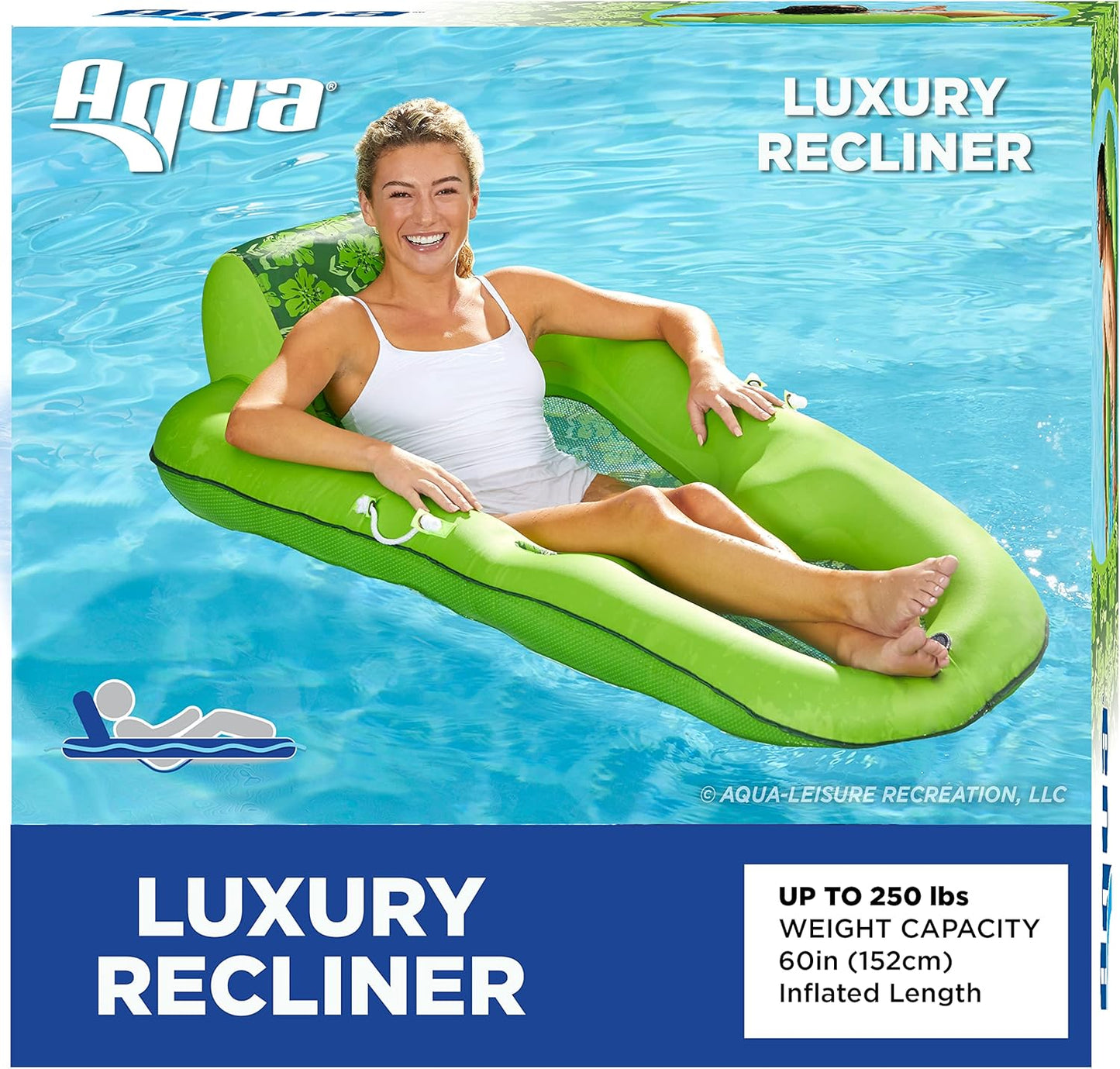 Aqua Campania Ultimate 2-in-1 Pool Float Lounge for Relaxation