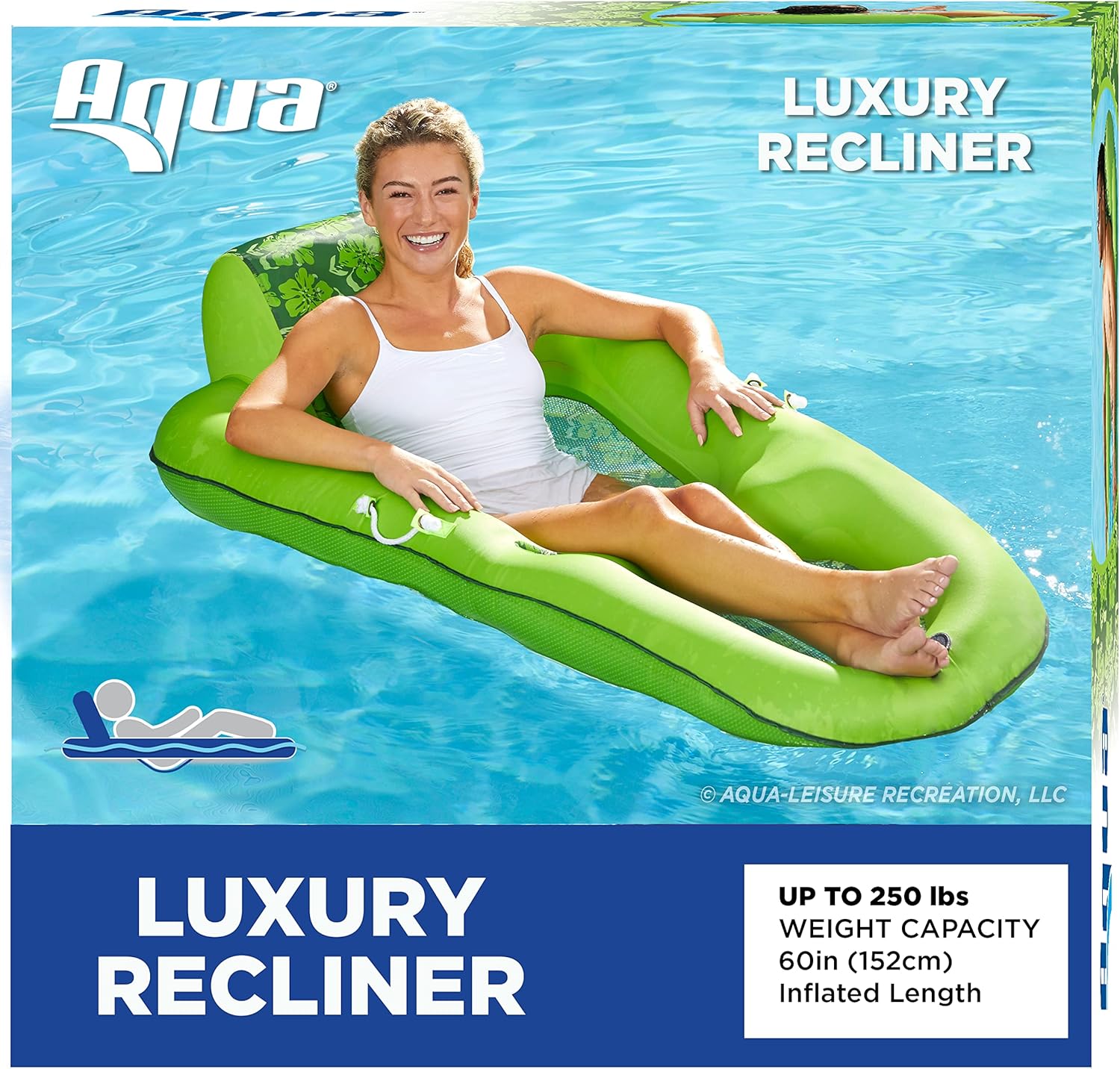 Aqua Campania Ultimate 2-in-1 Pool Float Lounge for Relaxation