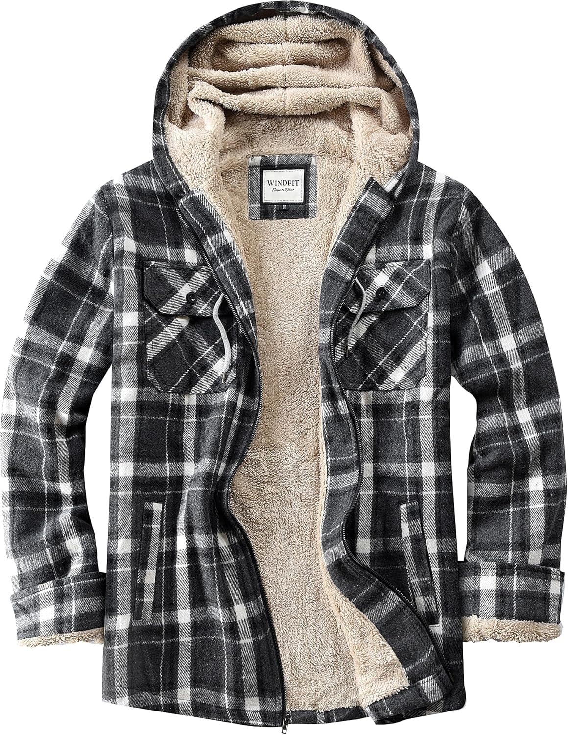 Women's Full Zip Fleece Flannel Jacket for Cozy Comfort
