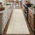 Vintage Distressed Non Slip Runner Rug for Hallway and Kitchen