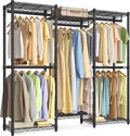 Heavy-Duty Clothes Rack 56.9 in Garment Rack - Roomy Portable Closet