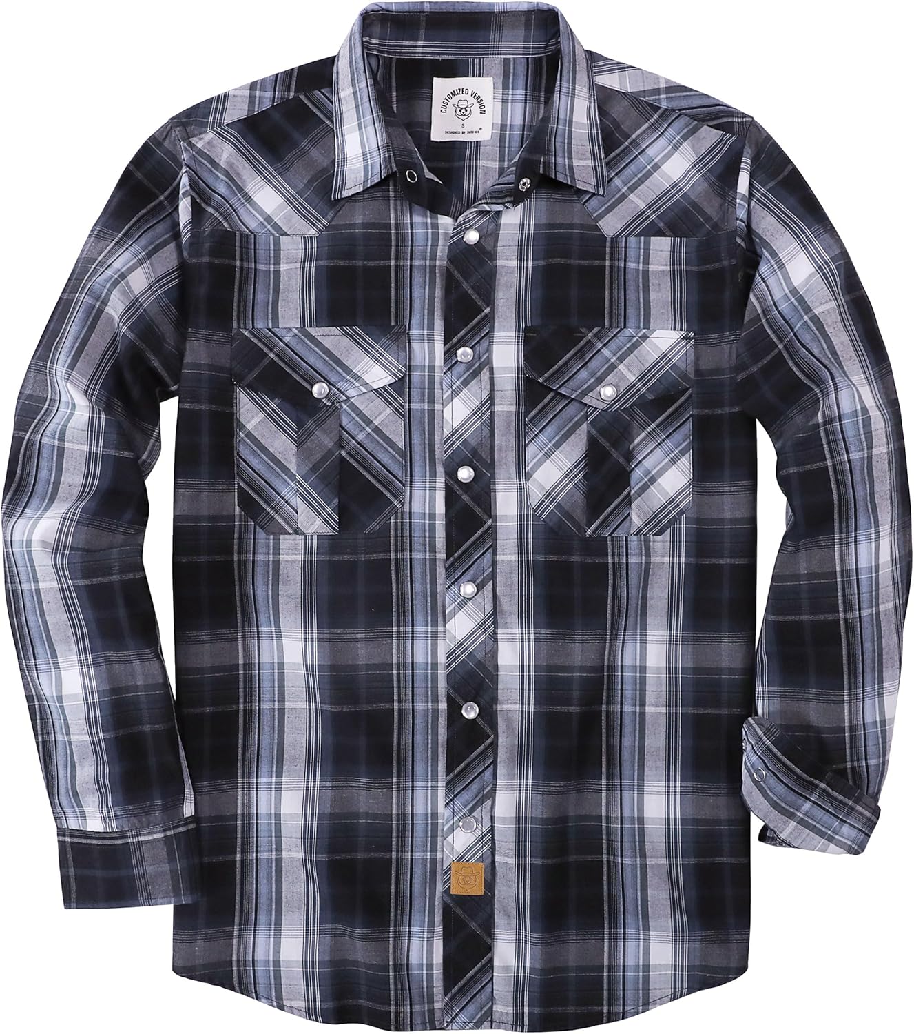 Dubinik Pearl Snap Shirts for Men: Vintage Casual Plaid Style