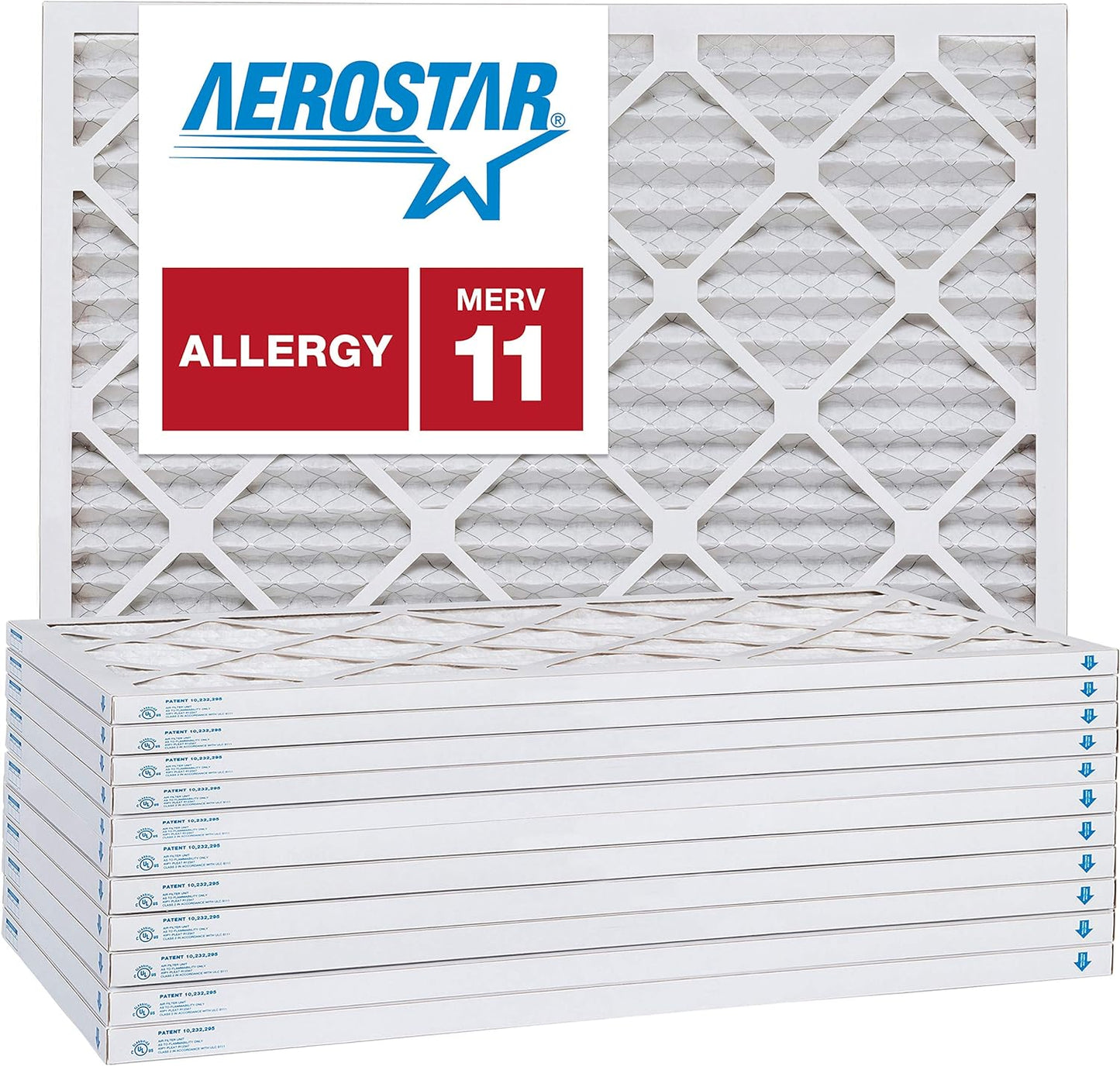Aerostar MERV 11 Air Filter 20x22x1 - Box of 12