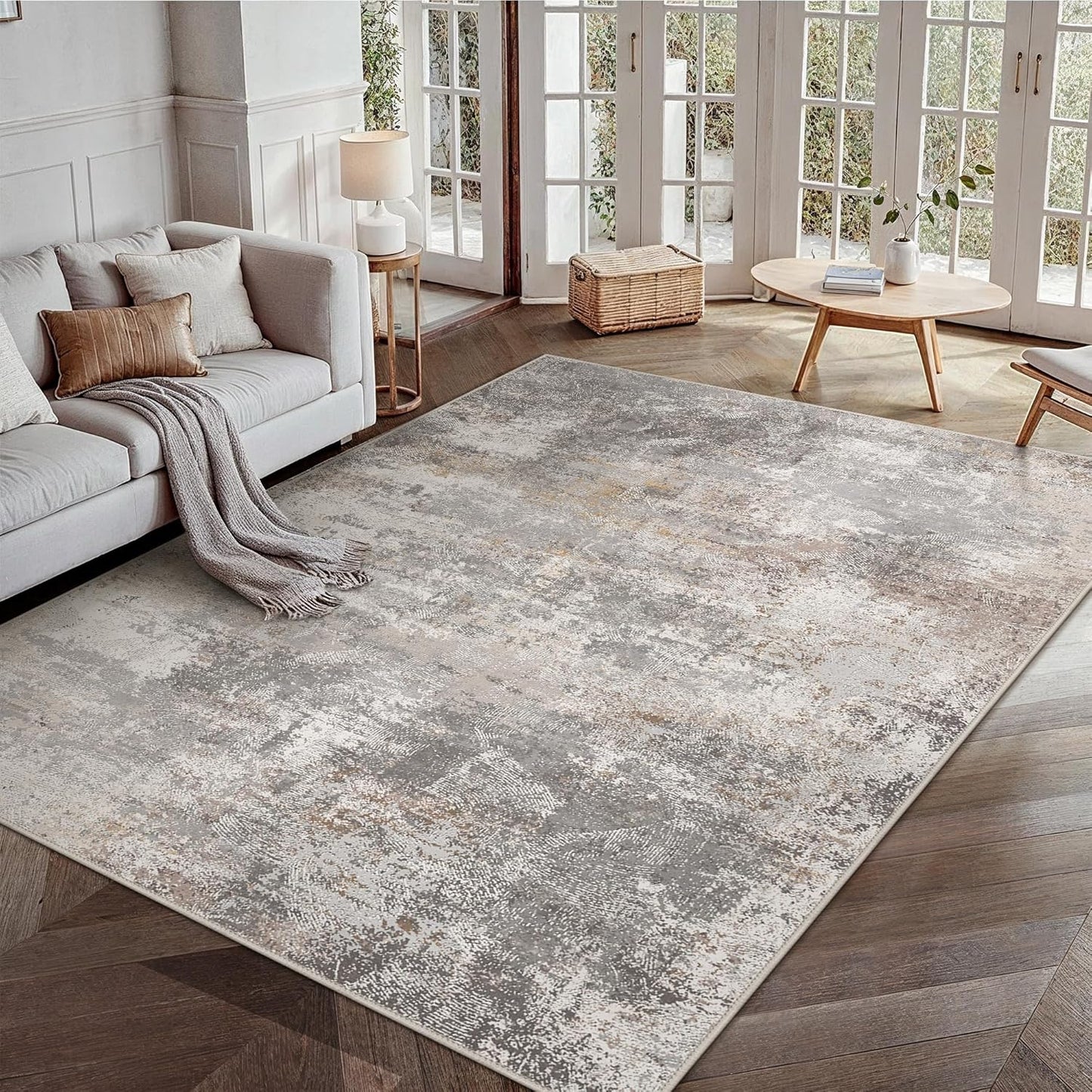 GENIMO Washable 5x7 Area Rug for Living Room, Soft & Stylish