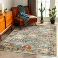 Area Rug 5ftx7ft Washable Vintage Traditional Floor Cover - Thin Retro