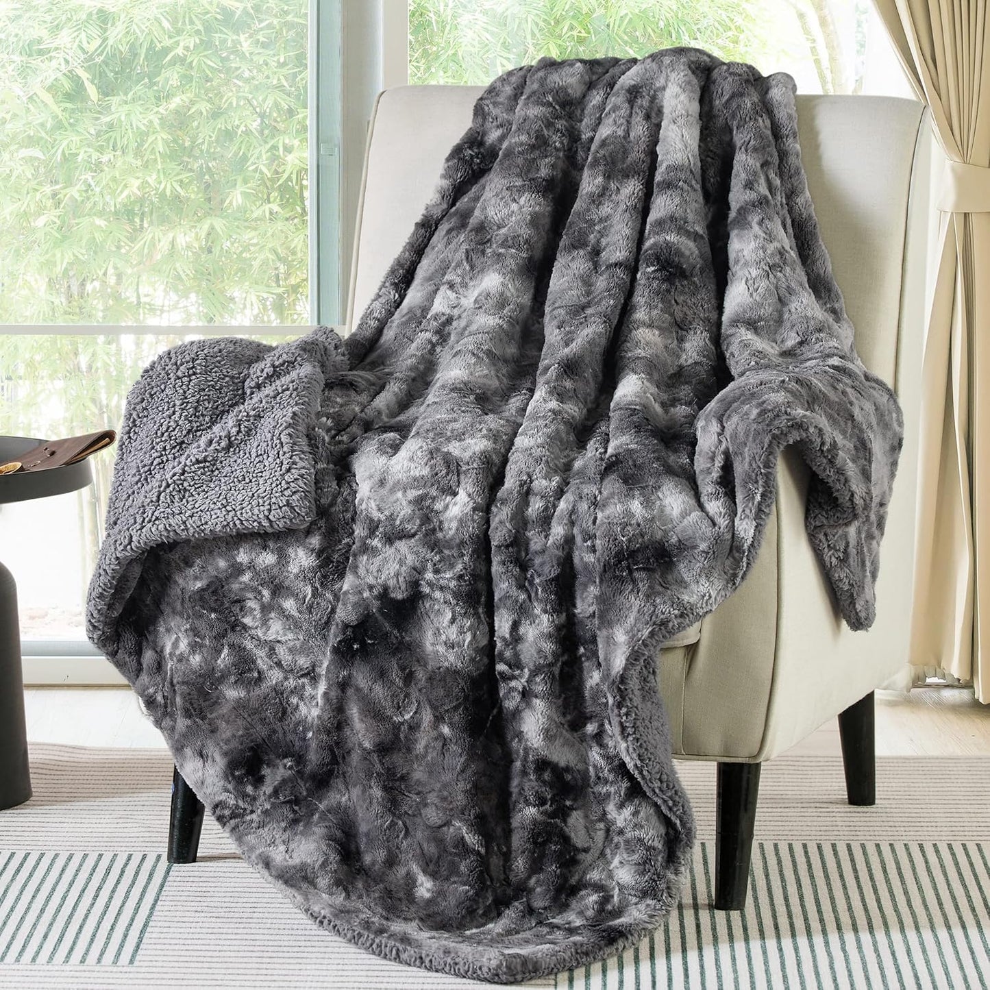 Bedsure GentleSoft Sherpa Fluffy Blanket for Cozy Comfort