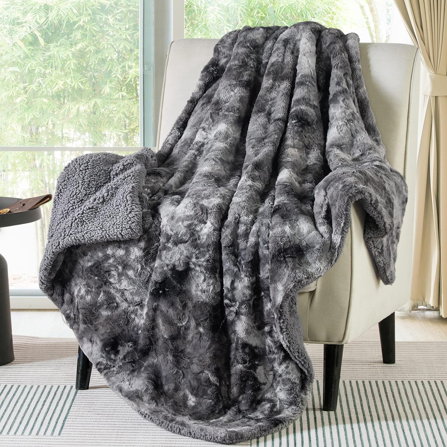 Bedsure GentleSoft Sherpa Fluffy Blanket for Cozy Comfort