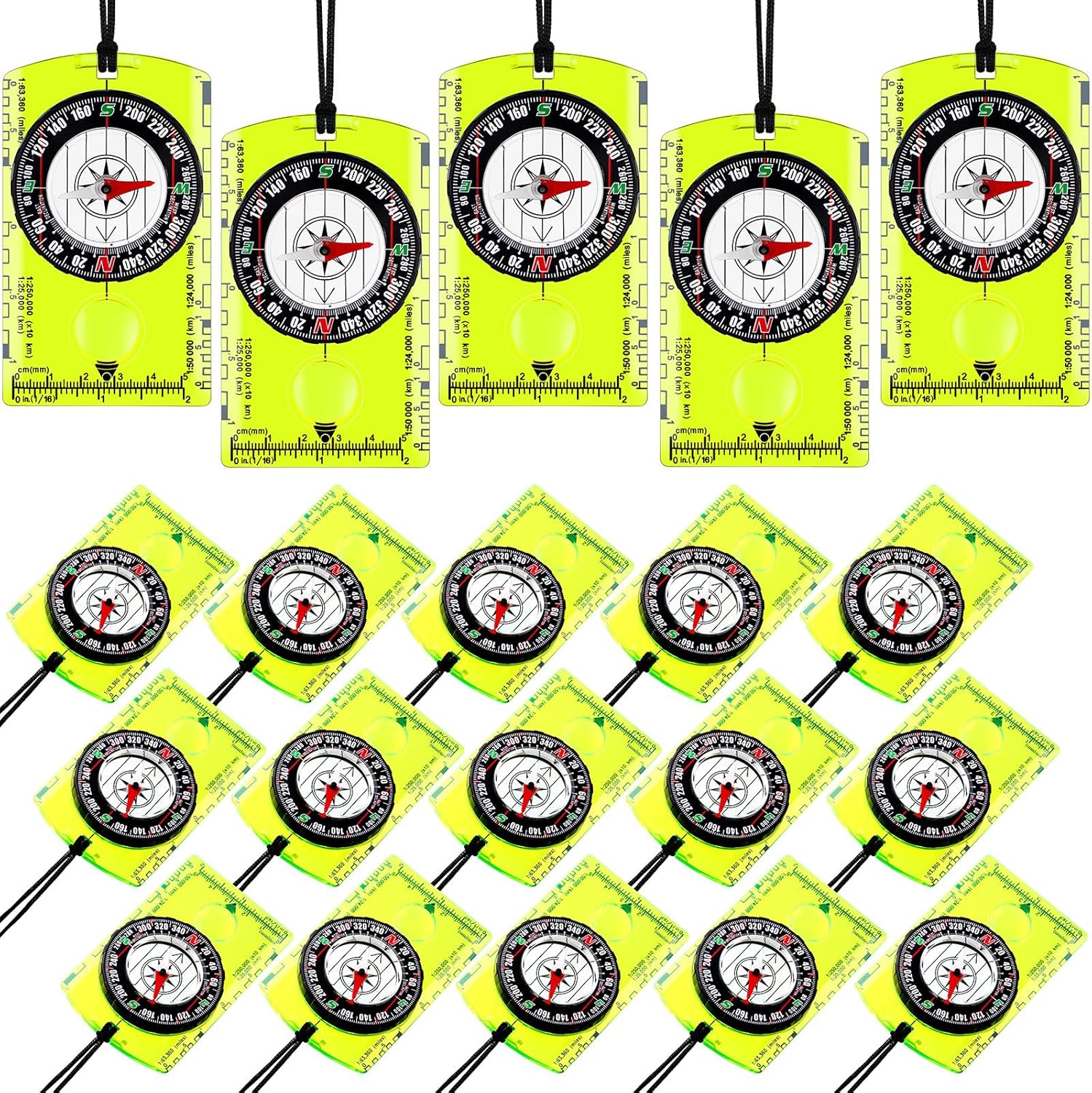 Geiserailie Acrylic Orienteering Compass Set