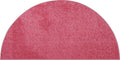 Pet Friendly Solid Color Area Rugs Pink 42 in x 84 in Half Round