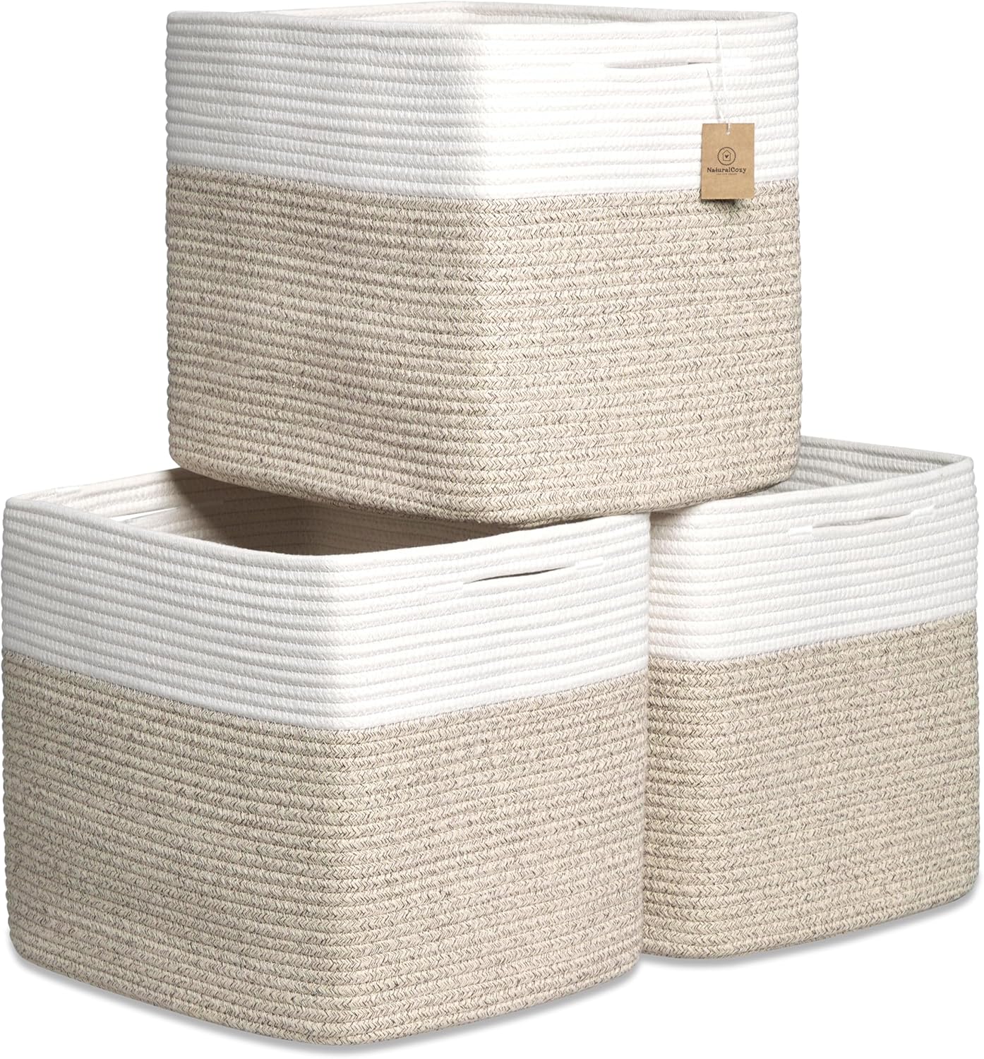 NaturalCozy 13x15x13 Kallax Storage Cubes Bins for Organizing