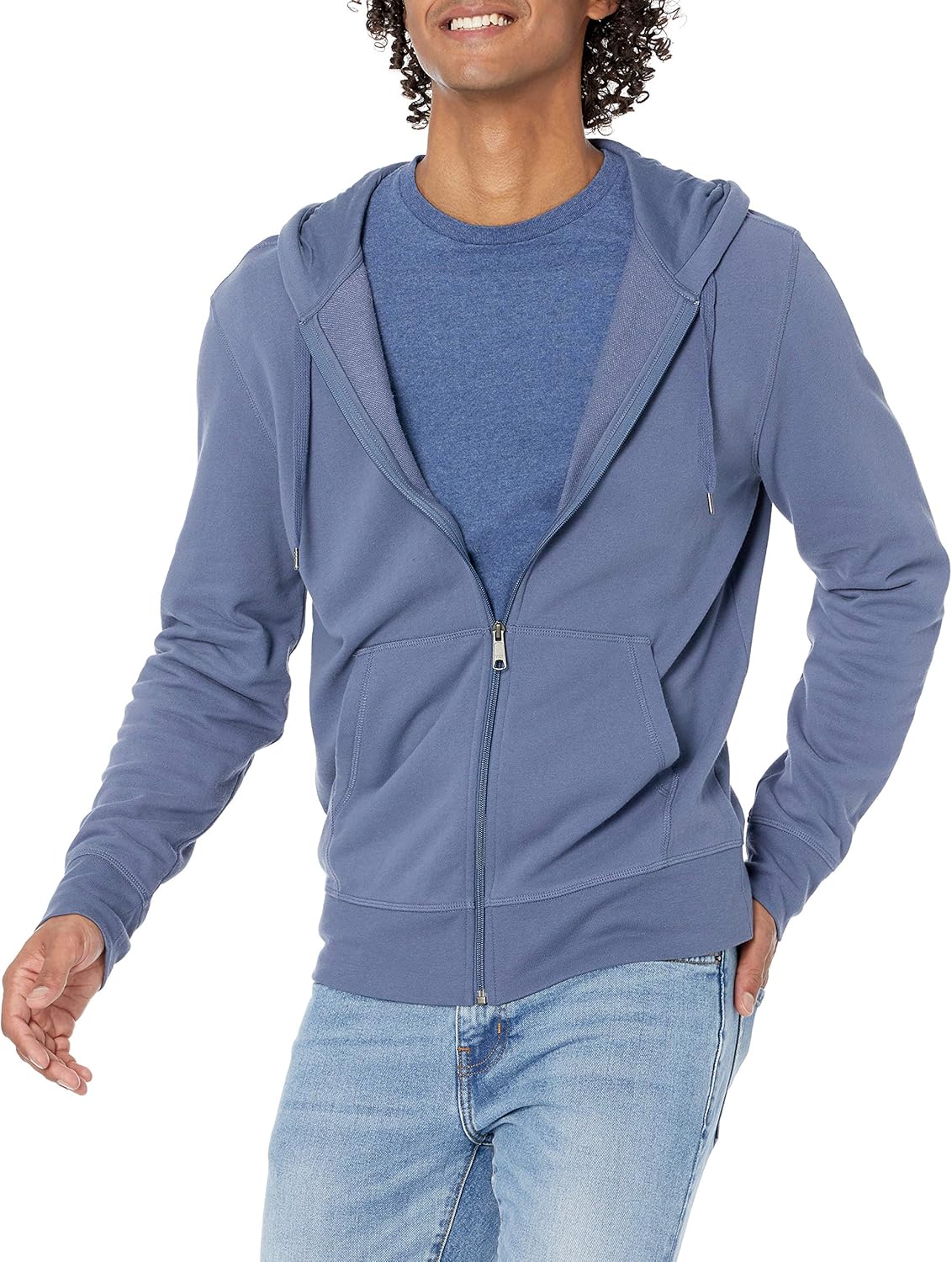 Essentials Men's Lightweight Full-Zip Hoodie