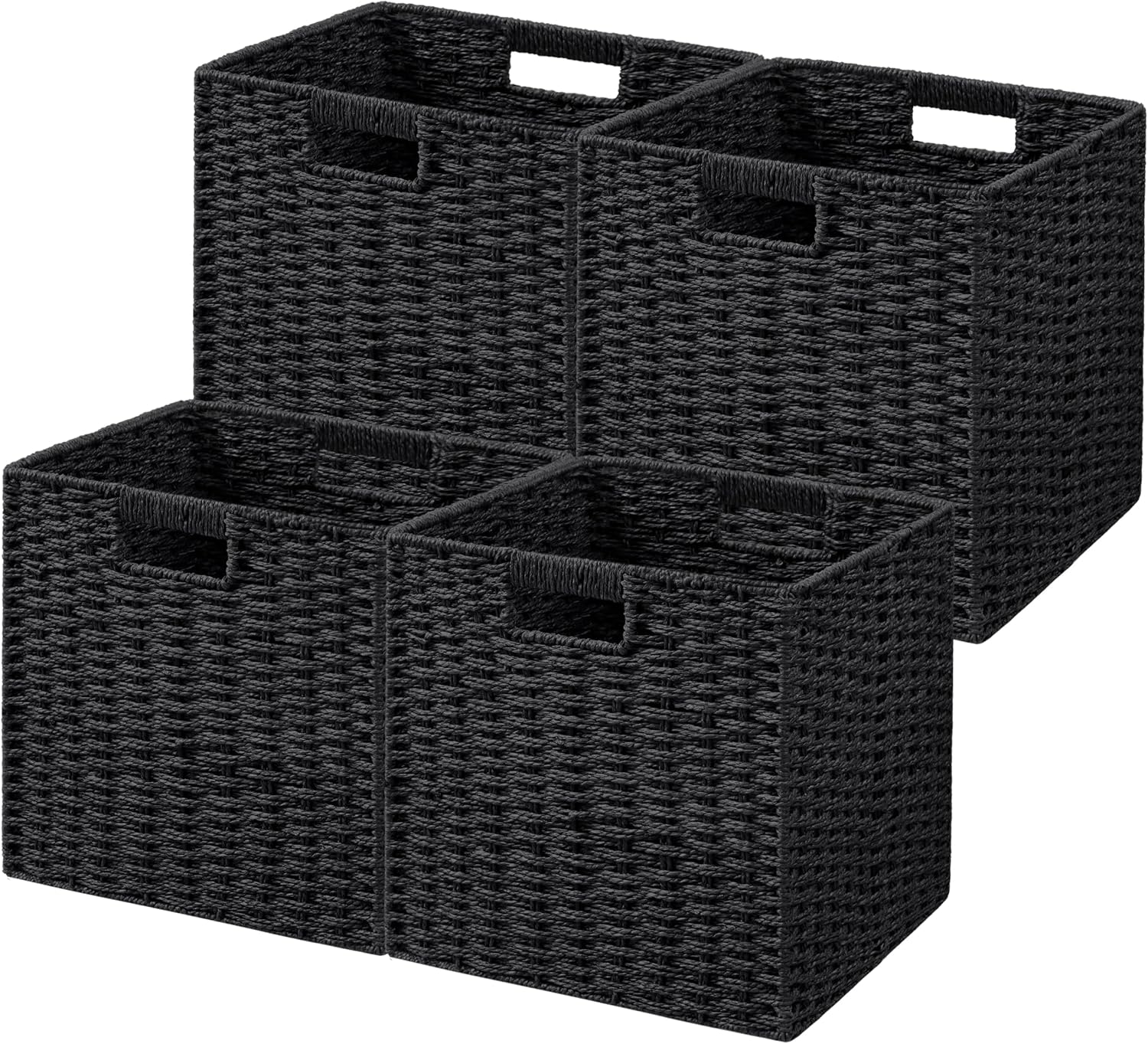Woven Paper Rope Storage Baskets for Organizing & Decor