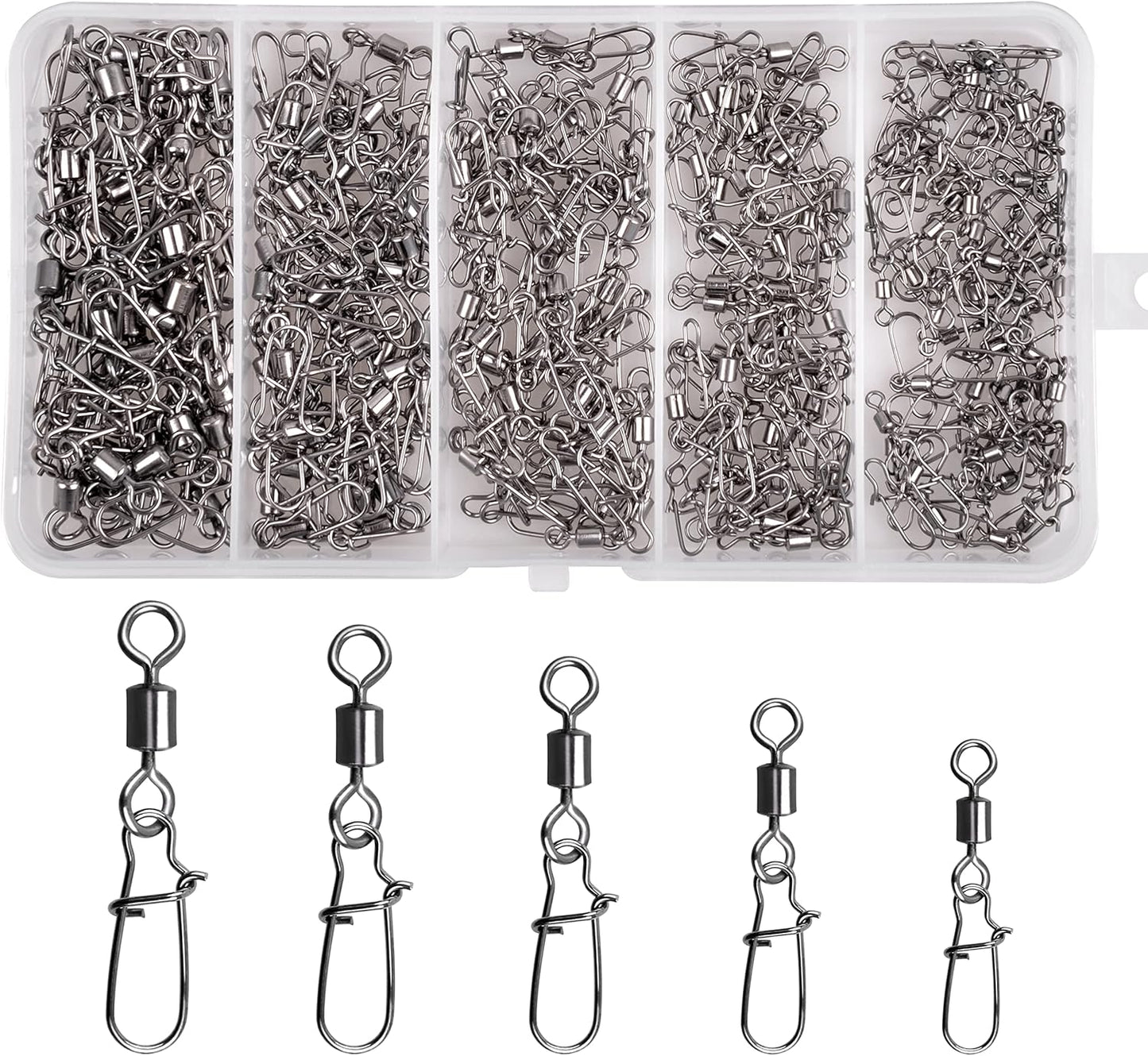 210pcs High Strength Fishing Swivel Kit by Shaddock Fishing