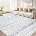 Large Living Room Area Rug 10x12 - Soft Machine Washable Boho Rug