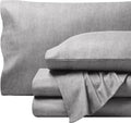 Flannel Sheet Set Queen Heathered Light Grey - Deep Pocket Cozy