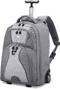 High Sierra Freewheel Wheeled Laptop Backpack, Silver Heather