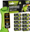 Herkules Grip Heavy Duty 8Mil Green Nitrile Gloves - Bulk Case 1000