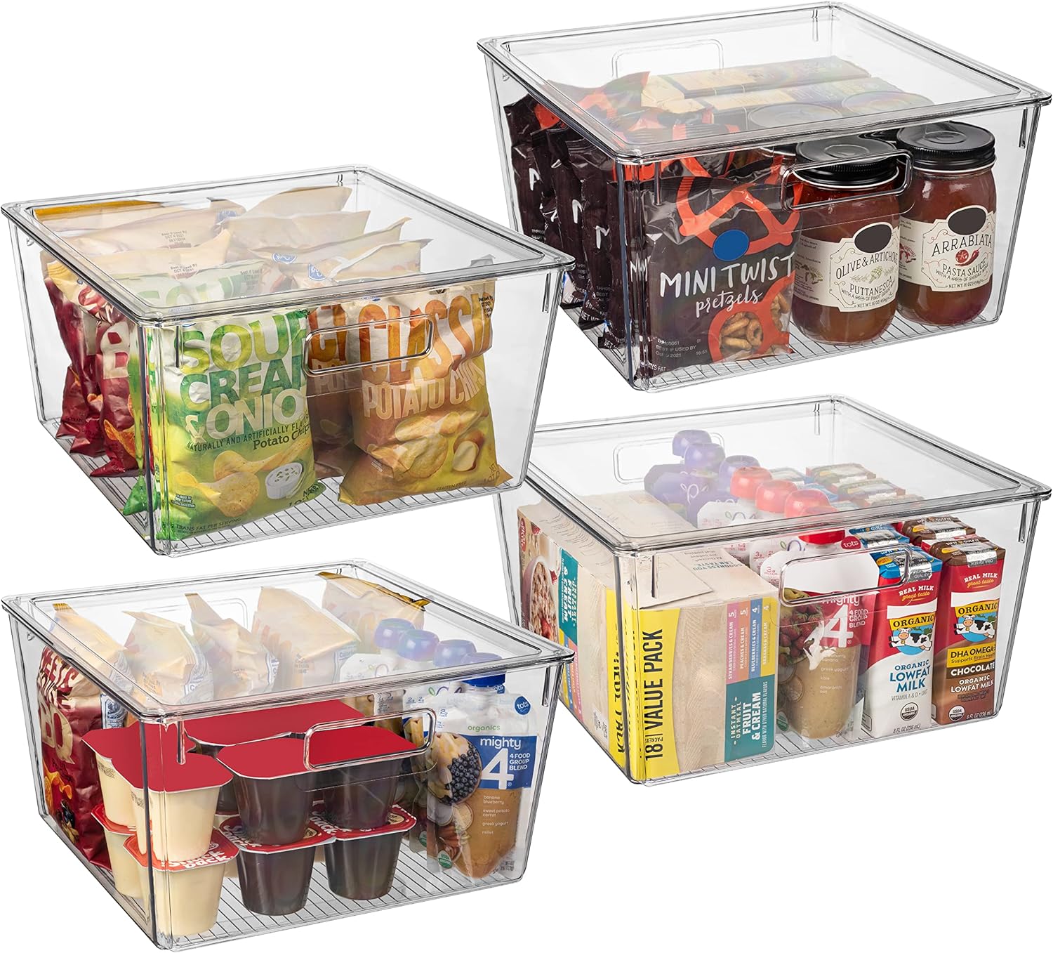 ClearSpace Plastic Storage Bins with Lids for Kitchen Organization