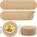 Round Burlap Placemats 15 in 50-Pack - Reusable Rustic Table Mats