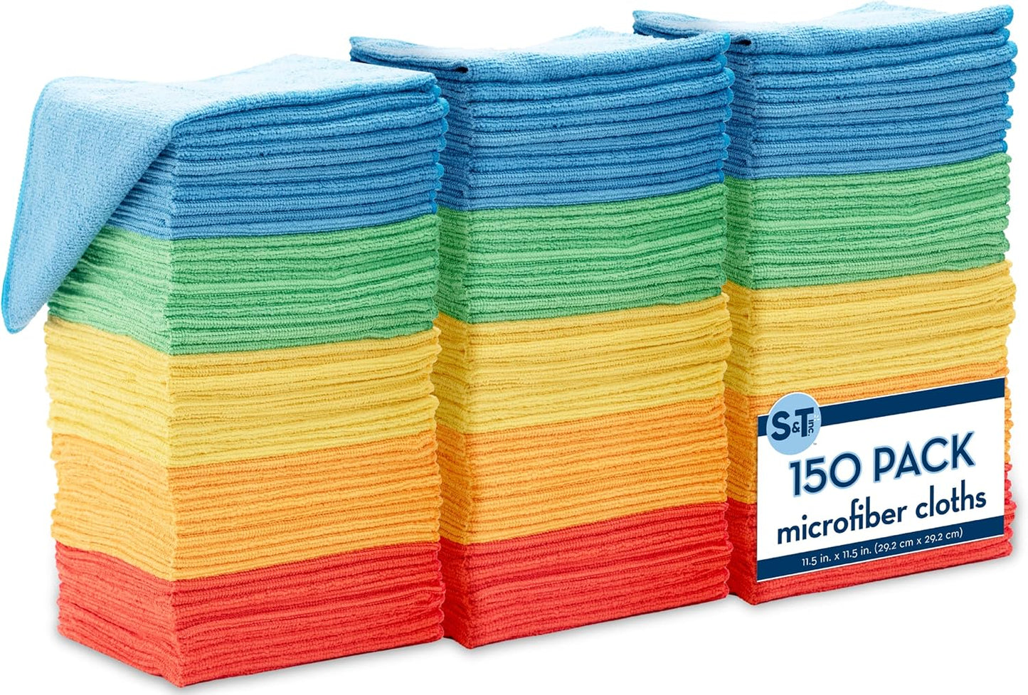 150 Pack Reusable Microfiber Cloths - Versatile Cleaning Rags