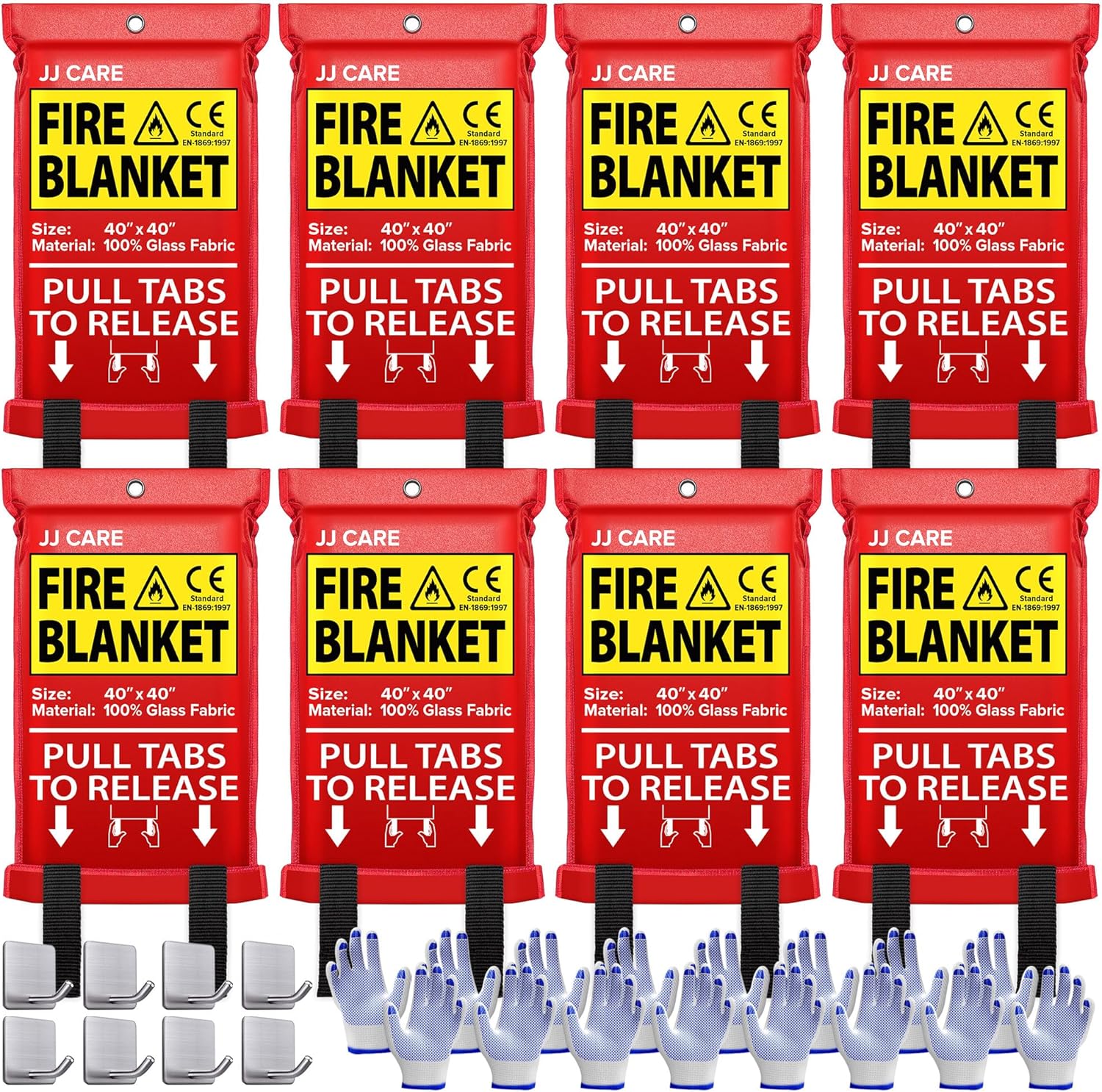 JJ CARE Fire Blanket Set for Home Safety and Kitchen Use