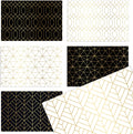 All Occasion Greeting Cards 100-Pack - Gold Foil Geometric Designs