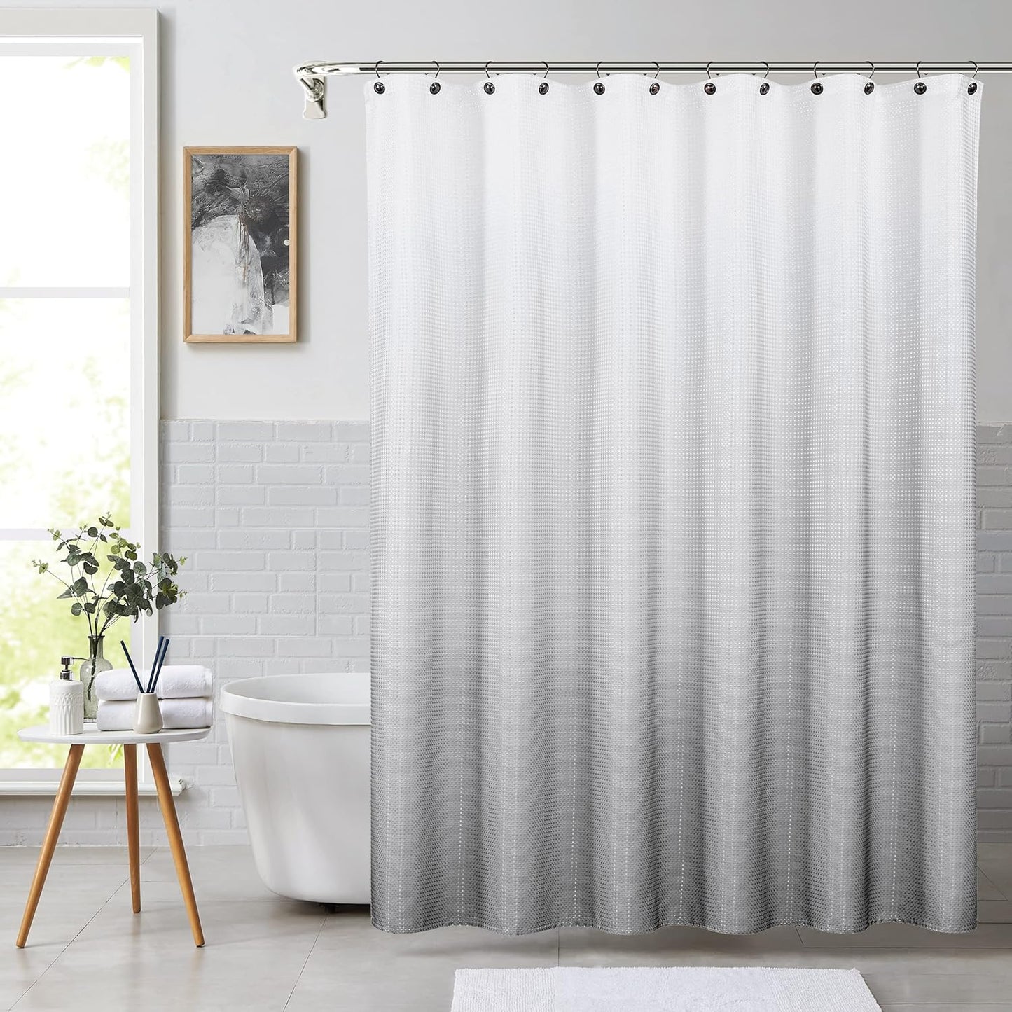 Water-Resistant Ombre Spa Shower Curtain
