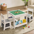 Kids Table and Chair Set 4-in-1 Wooden Activity Table - Versatile