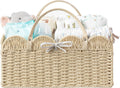 Large Baby Diaper Caddy Paper Rope Storage Basket - Portable Organizer