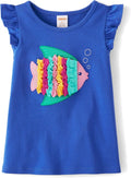 Girls Sleeveless Embroidered Cotton Top - Comfortable Summer Tee
