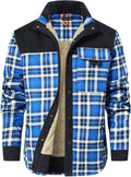 Zaitun Men's Sherpa Lined Flannel Jacket for Cold Weather Style