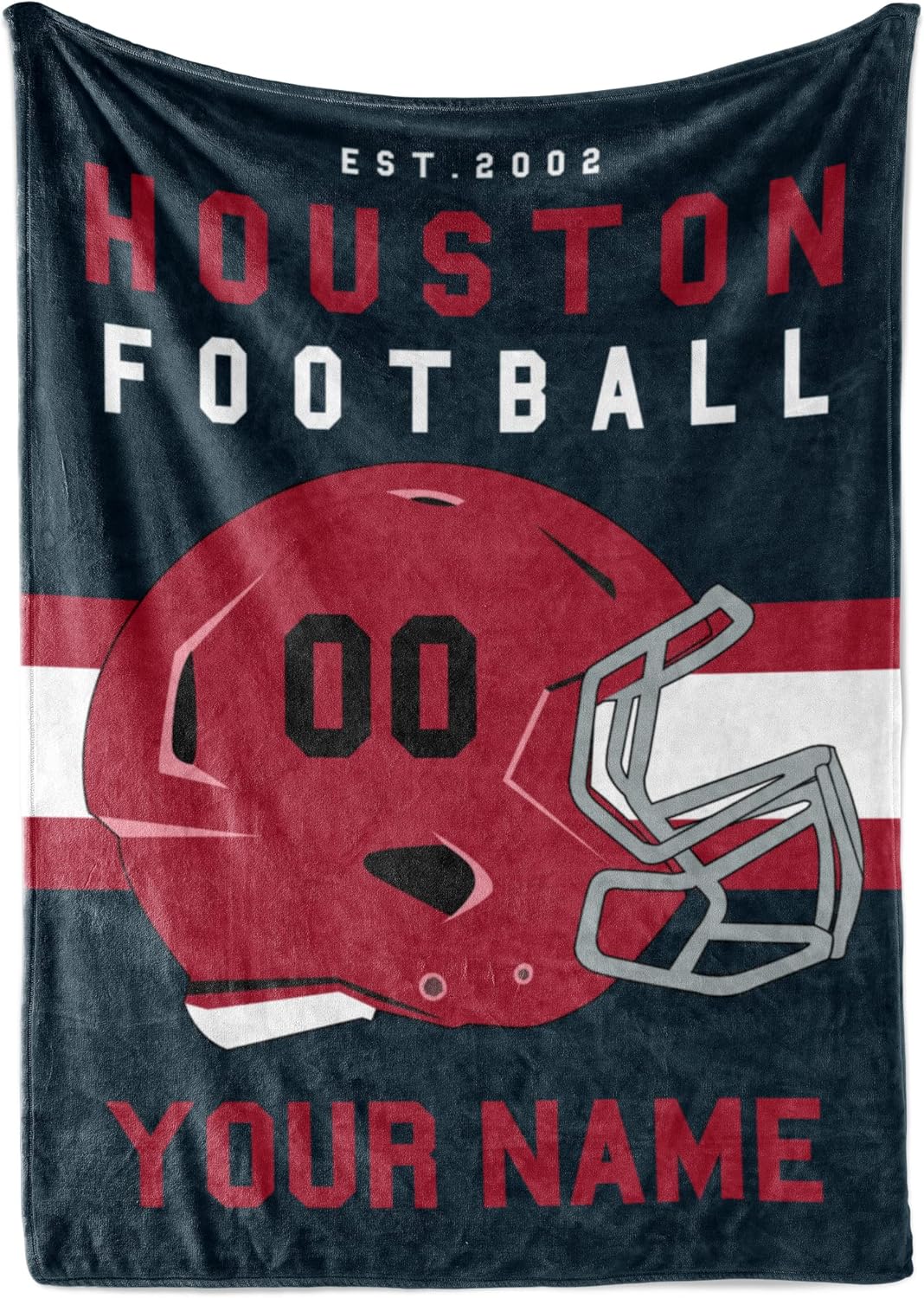 Personalized Throw Blanket for Football Fans - Custom Fleece