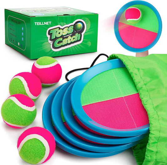 Fun Toss & Catch Ball Set - Sturdy & Water-Resistant - Great for All Ages