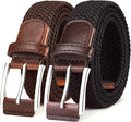 BULLIANT Belt for Men 2Pack - Stretch Braided Web Belts for Jeans
