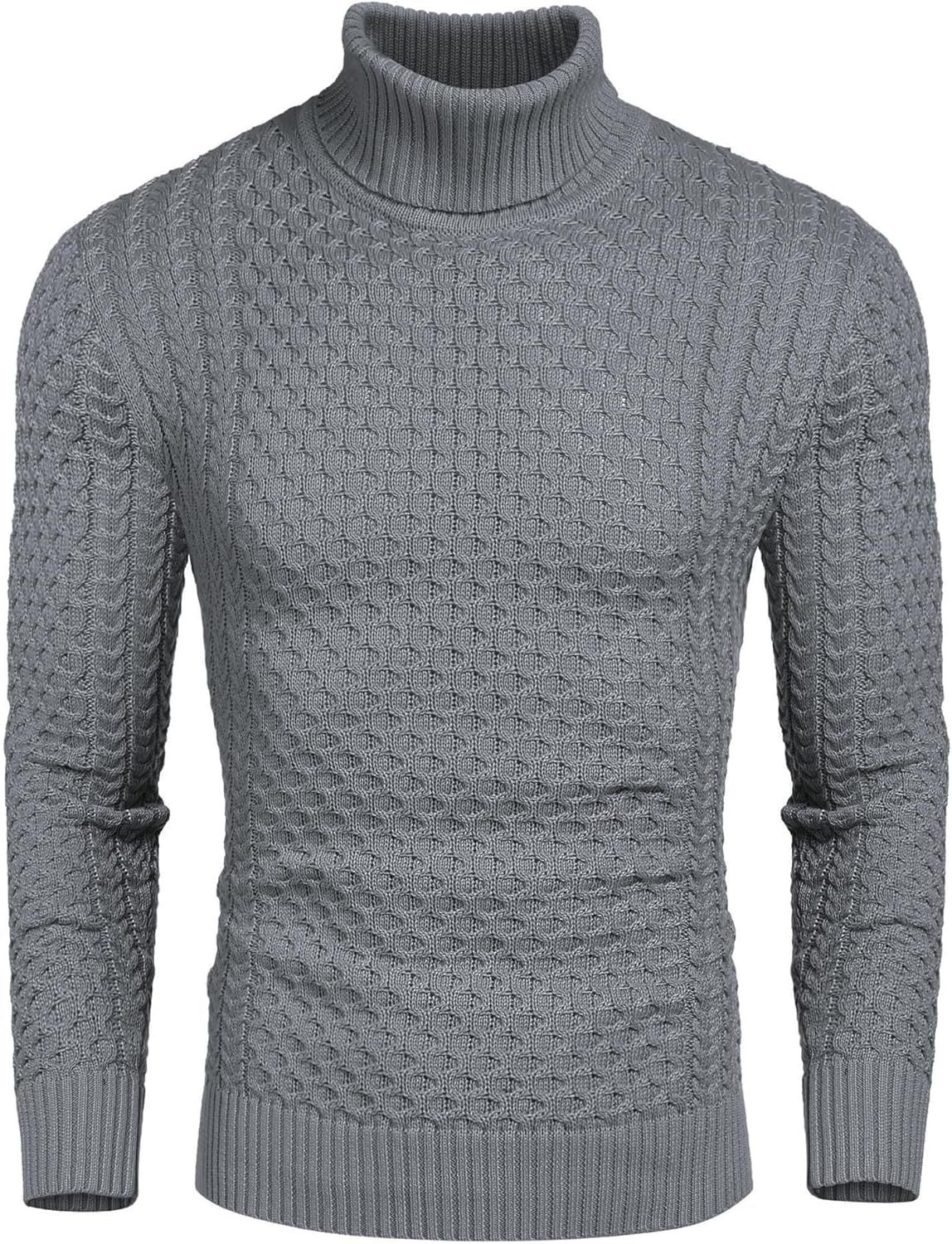 Men's Slim Fit Turtleneck Sweater for Casual Style and Comfort